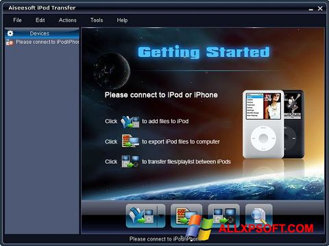 Ekrano kopija iPhone PC Suite Windows XP