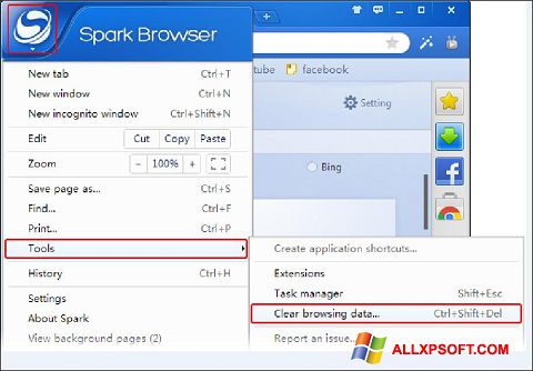 Ekrano kopija Spark Windows XP