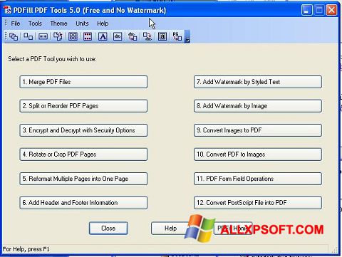 Ekrano kopija Pdf995 Windows XP