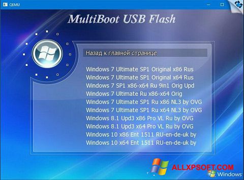 Ekrano kopija MultiBoot USB Windows XP