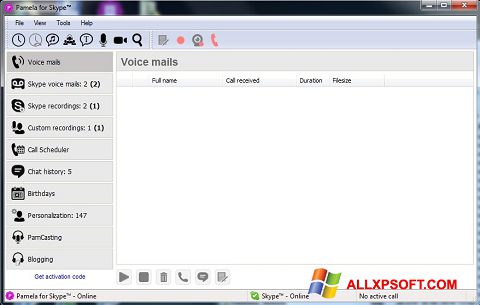 Ekrano kopija Pamela for Skype Windows XP