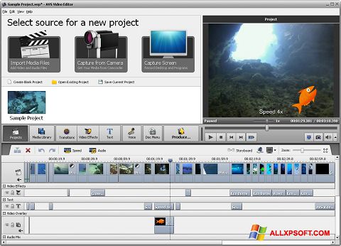 Ekrano kopija AVS Video Editor Windows XP