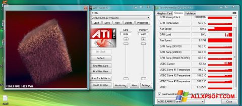 Ekrano kopija ATITool Windows XP