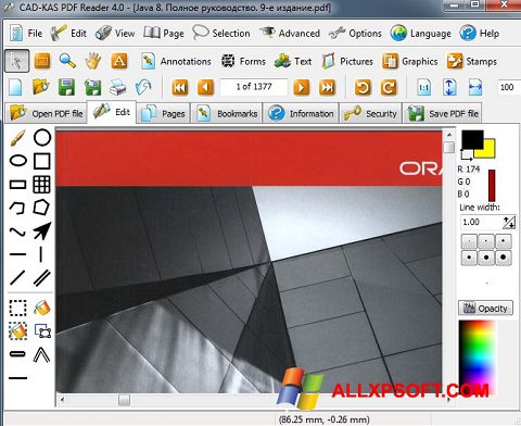 Ekrano kopija PDF Reader Windows XP