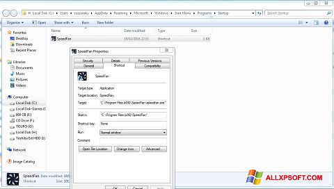 Ekrano kopija SpeedFan Windows XP
