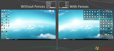 Ekrano kopija Fences Windows XP