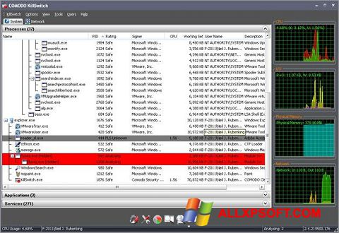 Ekrano kopija Comodo Cleaning Essentials Windows XP
