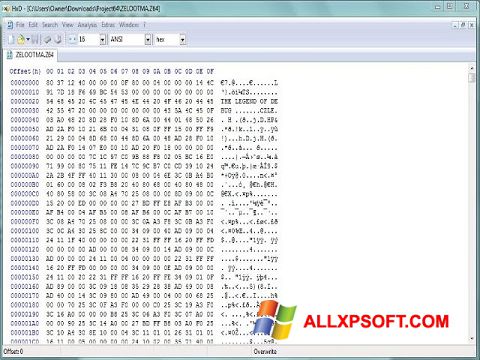Ekrano kopija HxD Hex Editor Windows XP