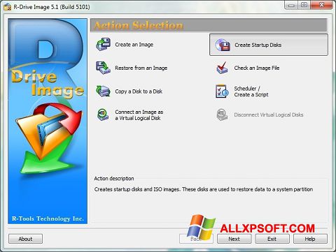 Ekrano kopija R-Drive Image Windows XP