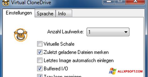 Ekrano kopija Virtual CloneDrive Windows XP