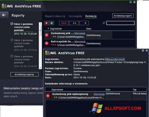 Ekrano kopija AVG AntiVirus Free Windows XP