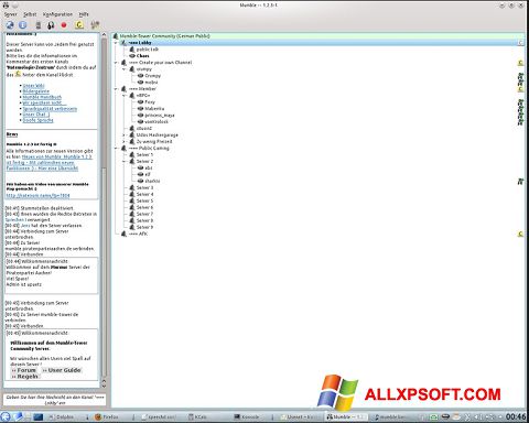Ekrano kopija Mumble Windows XP