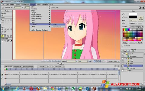 Ekrano kopija Anime Studio Windows XP