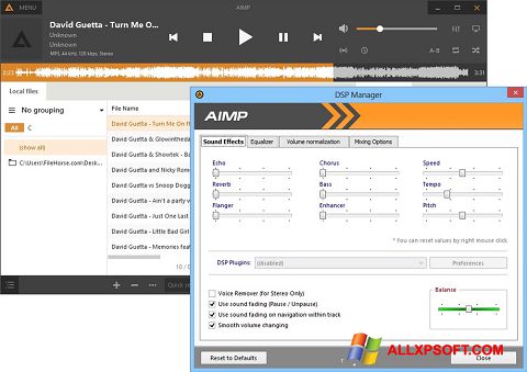 Ekrano kopija AIMP Windows XP