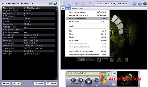 Ekrano kopija FLV Player Windows XP