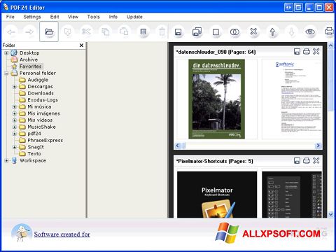 Ekrano kopija PDF24 Creator Windows XP