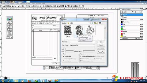 Ekrano kopija Adobe PageMaker Windows XP