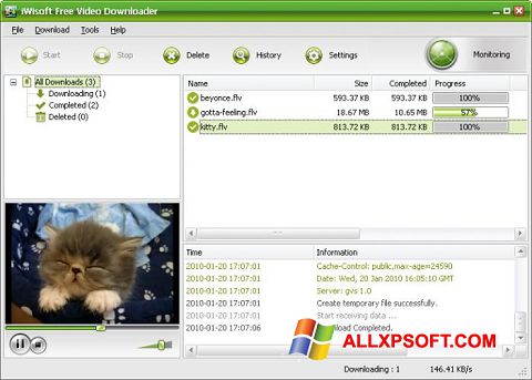 Ekrano kopija Free Video Catcher Windows XP