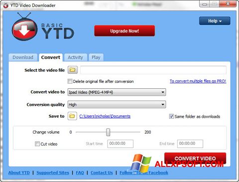 Ekrano kopija YTD Video Downloader Windows XP