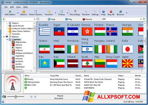 Ekrano kopija RarmaRadio Windows XP