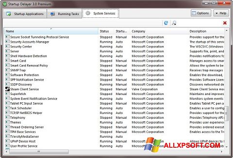 Ekrano kopija Startup Delayer Windows XP