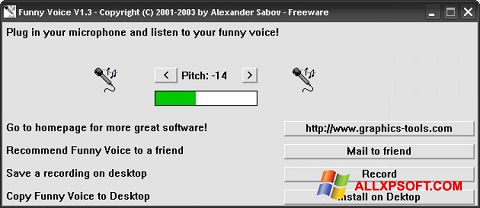 Ekrano kopija Funny Voice Windows XP