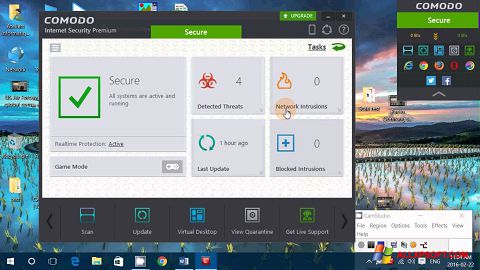 Ekrano kopija Comodo Internet Security Premium Windows XP