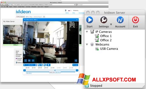 Ekrano kopija Ivideon Server Windows XP
