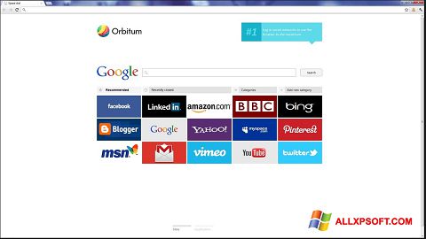 Ekrano kopija Orbitum Windows XP