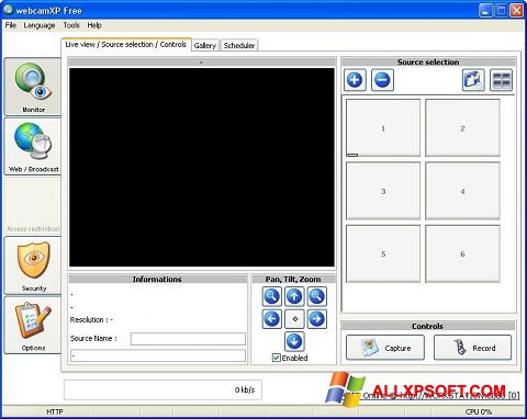 Ekrano kopija webcamXP Windows XP