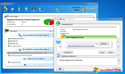 Ekrano kopija Driver Detective Windows XP
