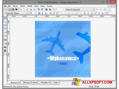 Ekrano kopija Nero Cover Designer Windows XP