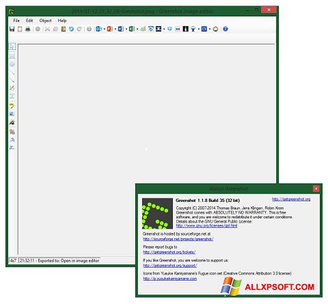 Ekrano kopija Greenshot Windows XP
