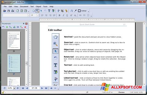 Ekrano kopija Infix PDF Editor Windows XP