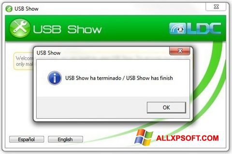 Ekrano kopija USB Show Windows XP