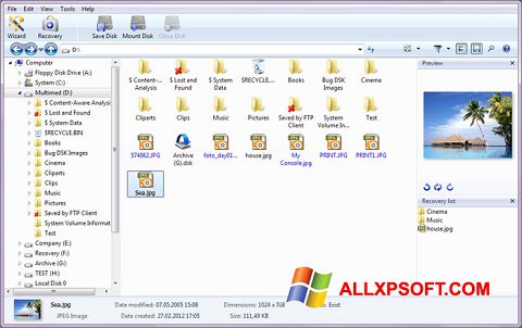 Ekrano kopija Magic Photo Recovery Windows XP