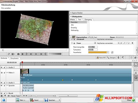 Ekrano kopija Nero Vision Windows XP