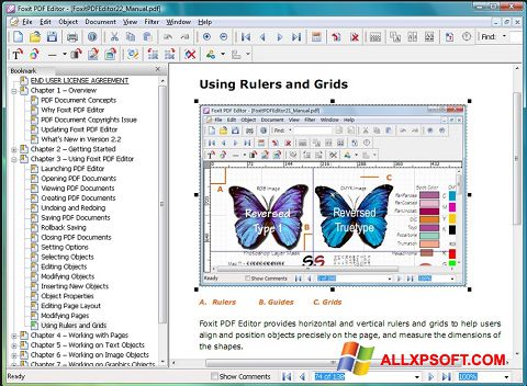 Ekrano kopija Foxit PDF Editor Windows XP