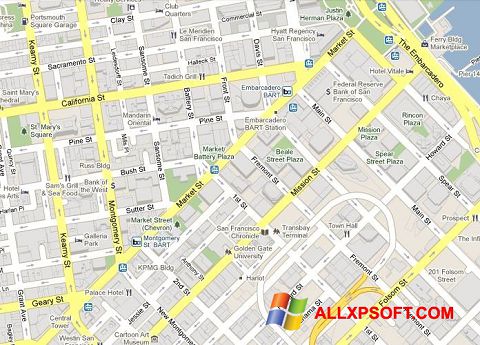 Ekrano kopija Google Maps Windows XP