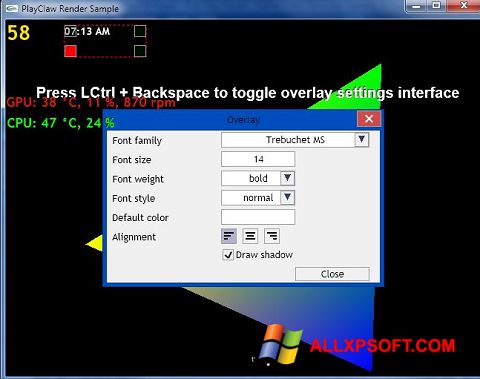 Ekrano kopija PlayClaw Windows XP