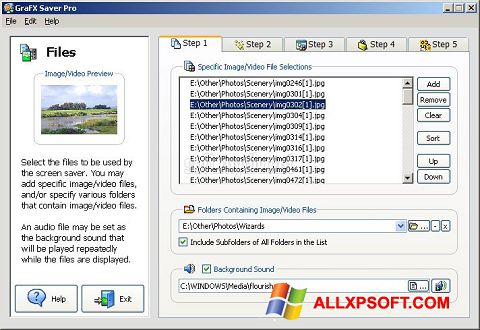 Ekrano kopija VideoSaver Windows XP