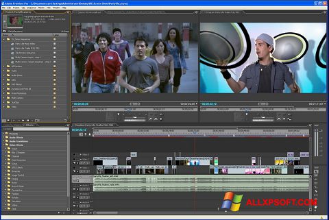 Ekrano kopija Adobe Premiere Pro Windows XP