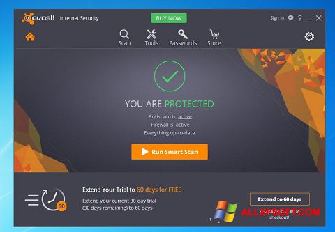 Ekrano kopija Avast Internet Security Windows XP