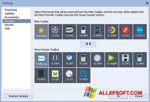 Ekrano kopija AVS Video Converter Windows XP