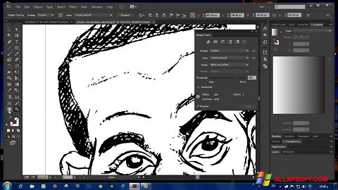 Ekrano kopija Adobe Illustrator CC Windows XP