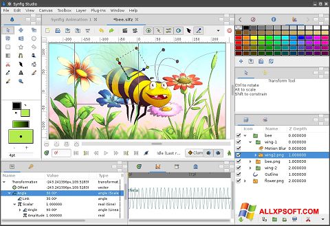 Ekrano kopija Synfig Studio Windows XP