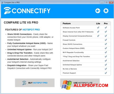 Ekrano kopija Connectify Beta Windows XP