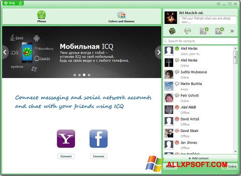 Ekrano kopija ICQ Windows XP