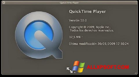 Ekrano kopija QuickTime Windows XP