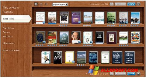 Ekrano kopija Bookshelf Windows XP